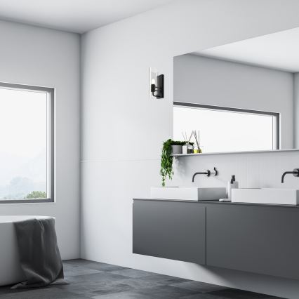 Rabalux - Badezimmer-Wandleuchte 1xE14/12W/230V IP44 schwarz