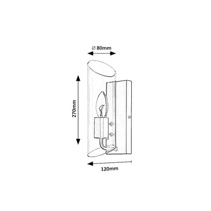 Rabalux - Badezimmer-Wandleuchte 1xE14/12W/230V IP44 glänzendes Chrom