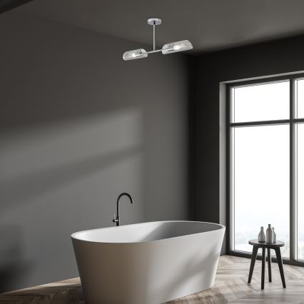 Rabalux - Badezimmer-Deckenleuchte an Stange 2xE14/12W/230V IP44 glänzendes Chrom