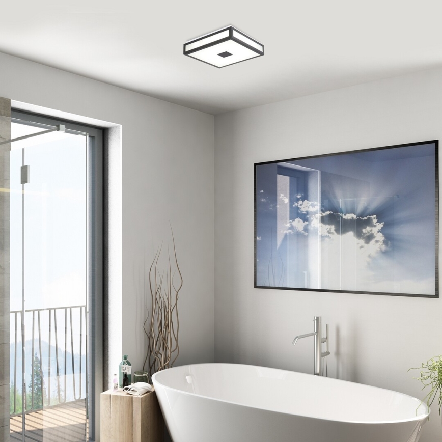 Rabalux - LED Badezimmer-Deckenleuchte LED/18W/230V IP44 schwarz 30x30 cm