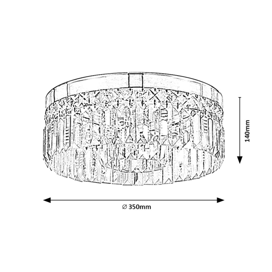 Rabalux - Badezimmer-Deckenleuchte 6xG9/28W/230V IP44 Ø 35 cm
