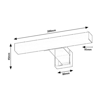 Rabalux - LED-Badspiegelleuchte LED/4W/230V IP44 20 cm, glänzender Chrom