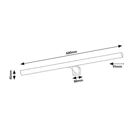 Rabalux - LED-Badezimmerspiegelleuchte LED/9W/230V IP44 60 cm glänzender Chrom