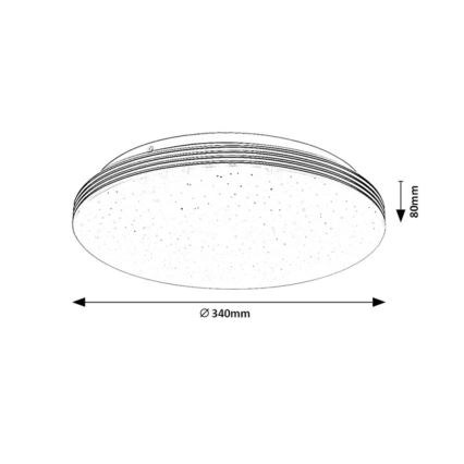 Rabalux - LED-Badezimmer-Deckenleuchte LED/18W/230V IP44 Ø 34 cm