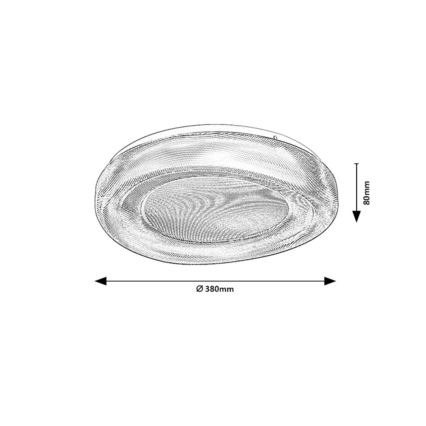 Rabalux - LED-Badezimmer-Deckenleuchte LED/24W/230V IP44 4000K Ø 38 cm