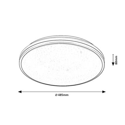 Rabalux - LED-Badezimmer-Deckenleuchte LED/40W/230V IP44 4000K Ø 48,5 cm