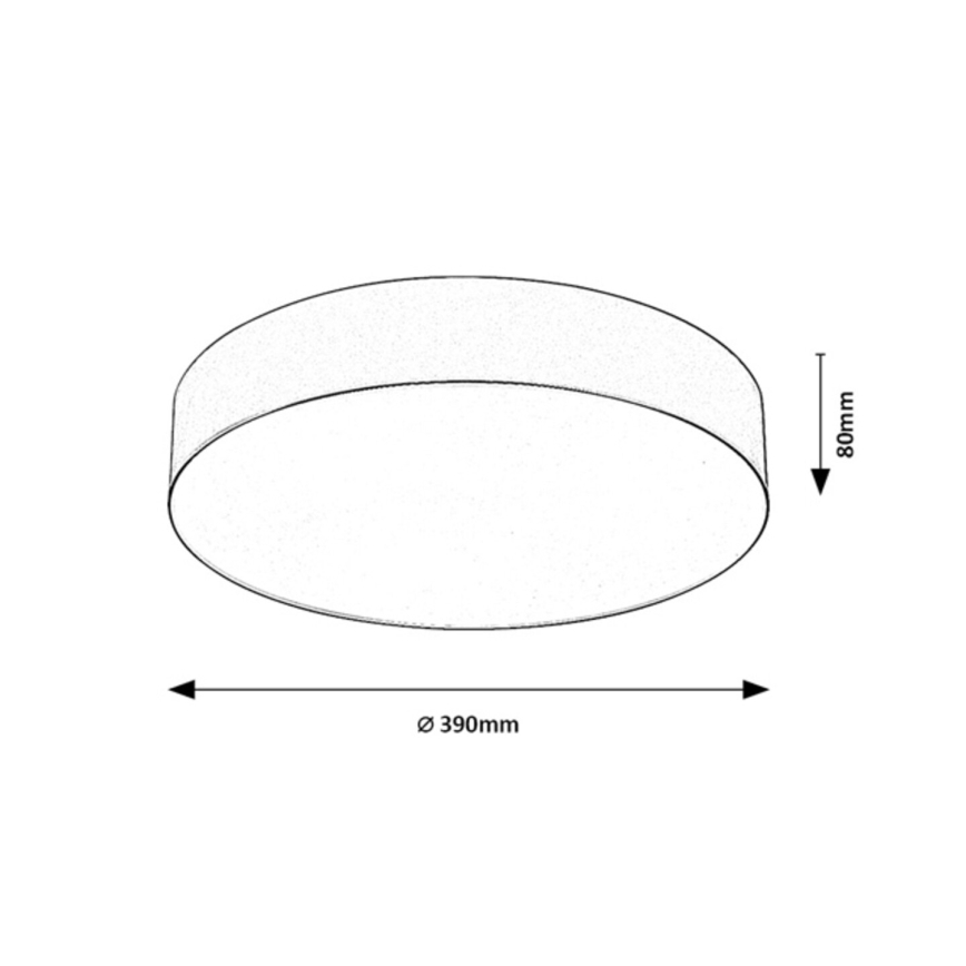 Rabalux - Deckenleuchte für den Außenbereich, 3× E27 / 9 W / 230 V, Ø 39 cm, IP43, schwarz