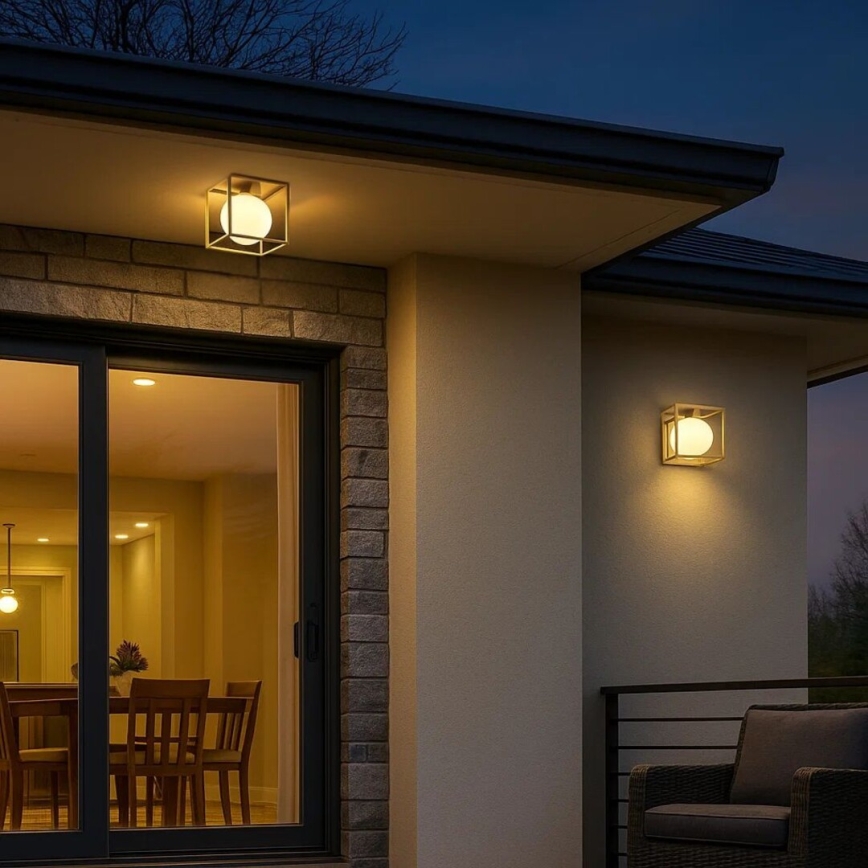 Rabalux - Außenwandleuchte 1xE14/15W/230V IP44 goldfarben