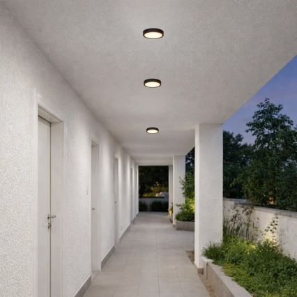 Rabalux - LED-Deckenleuchte für Badezimmer LED/7W/230V Ø 12 cm IP44 schwarz