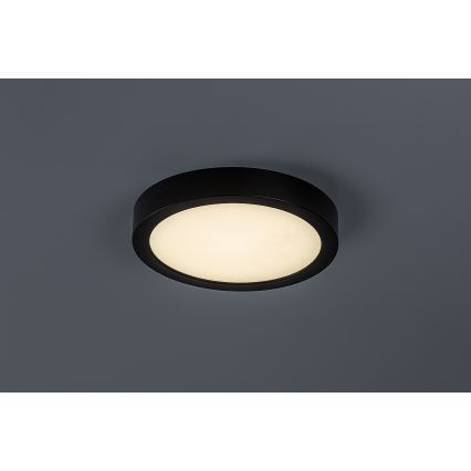 Rabalux - LED-Badezimmer-Deckenleuchte, LED/24 W/230 V, Ø 22 cm, IP44, schwarz