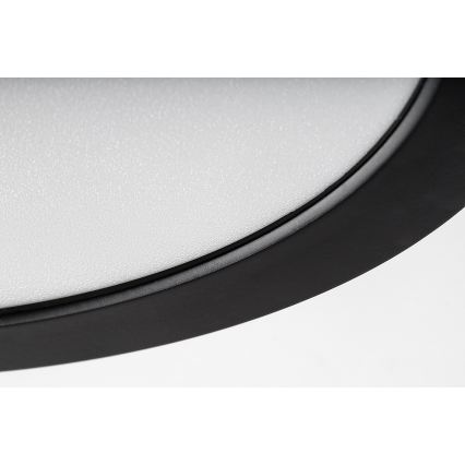 Rabalux - LED-Badezimmer-Deckenleuchte, LED/24 W/230 V, Ø 22 cm, IP44, schwarz