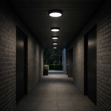 Rabalux - LED-Deckenleuchte für Badezimmer LED/30W/230V Ø 30 cm IP44 schwarz