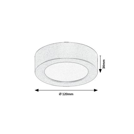Rabalux - LED-Badezimmer-Deckenleuchte LED/7W/230V Ø 12 cm IP44 goldfarben