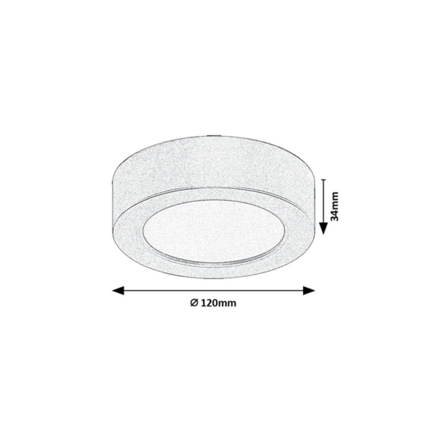 Rabalux - LED-Badezimmer-Deckenleuchte LED/7W/230V Ø 12 cm IP44 goldfarben