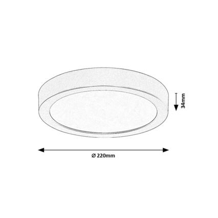 Rabalux - LED-Deckenleuchte für Badezimmer LED/24W/230V Ø 22 cm IP44 gold
