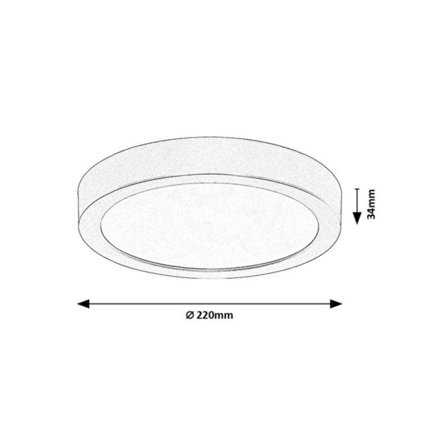 Rabalux - LED-Deckenleuchte für Badezimmer LED/24W/230V Ø 22 cm IP44 gold