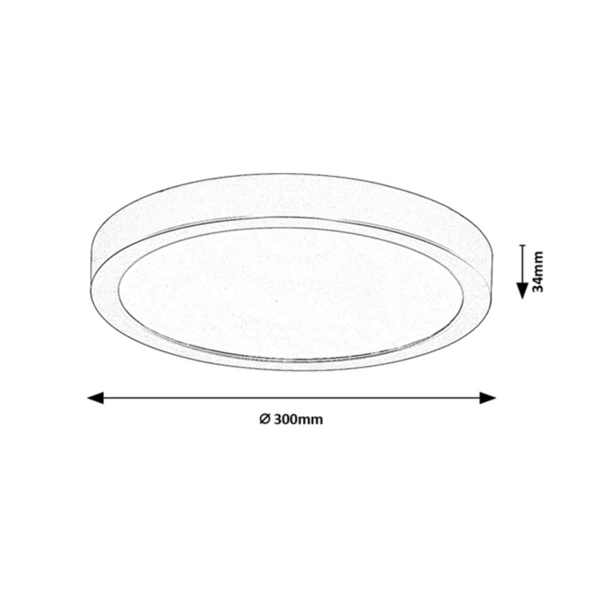 Rabalux - LED-Badezimmer-Deckenleuchte LED/30W/230V Ø 30 cm IP44 goldfarben