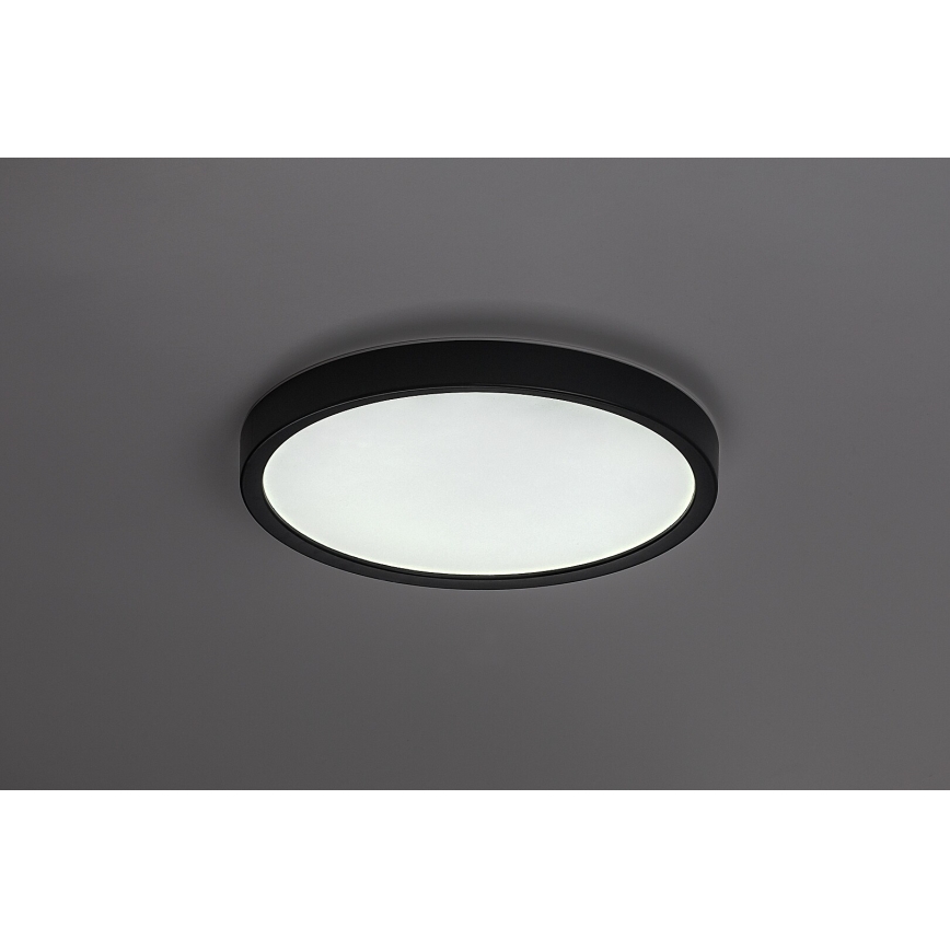 Rabalux - LED-Deckenleuchte für Badezimmer LED/18W/230V 3000/4000/6000K Ø 29 cm IP44 schwarz