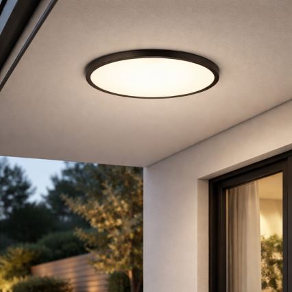 Rabalux - LED-Deckenleuchte für Badezimmer LED/24W/230V 3000/4000/6000K Ø 40 cm IP44 schwarz