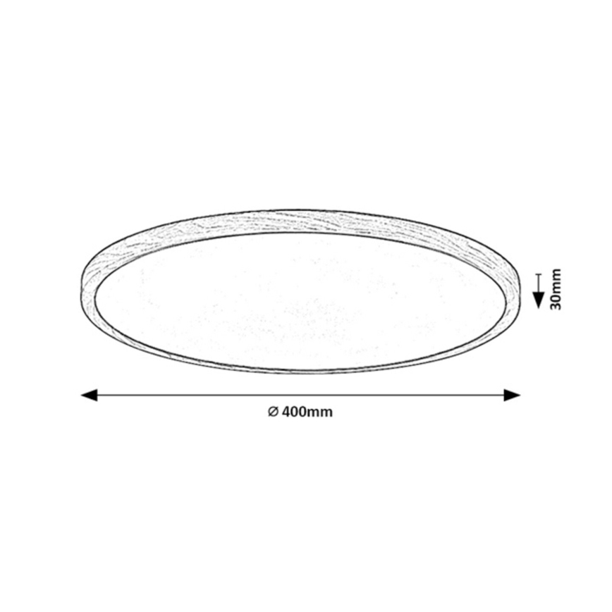 Rabalux - LED-Deckenleuchte für Badezimmer, LED/24W/230V, 3000/4000/6000K, Ø 40 cm, IP44, beige