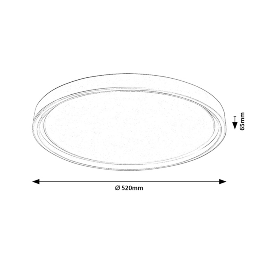 Rabalux - Dimmbare LED-Deckenleuchte LED/54W/230V IP40 3000-6500K Ø 52 cm + Fernbedienung