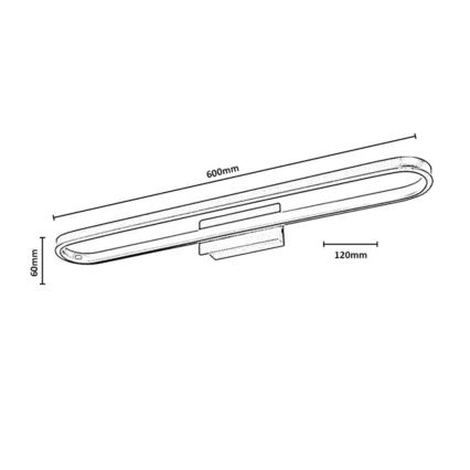 Rabalux - LED-Badezimmer-Spiegelleuchte LED/18W/230V IP44 60 cm