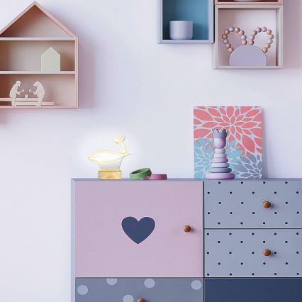 Rabalux - LED Kinder-Schreibtischlampe LED/2W/5V 3000K Delfin Buche