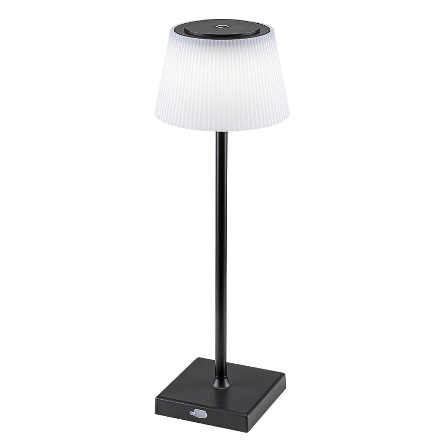 Rabalux - Dimmbare und aufladbare LED-Tischlampe LED/4W/3,7V 1800 mAh 3000-5000K IP44 schwarz