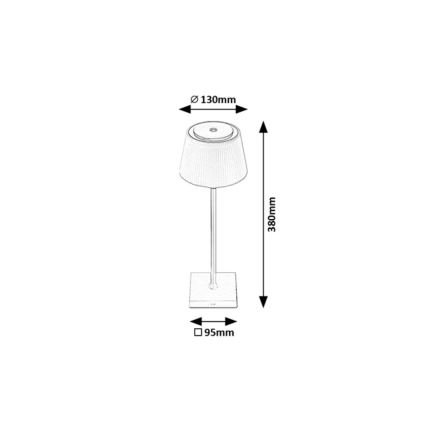 Rabalux - Dimmbare und aufladbare LED-Tischlampe LED/4W/3,7V 1800 mAh 3000-5000K IP44 schwarz