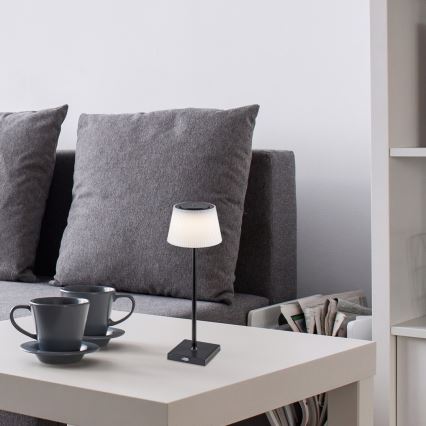 Rabalux - Dimmbare und aufladbare LED-Tischleuchte LED/4W/3,7V 1800 mAh 3000-5000K IP44 schwarz