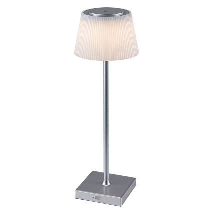 Rabalux - Dimmbare und aufladbare LED-Tischlampe LED/4W/3,7V 1800 mAh 3000-5000K IP44 silbern