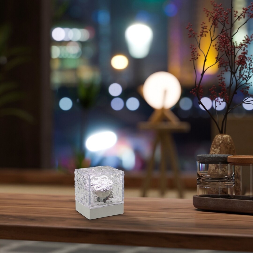 Rabalux - LED RGB Dimmbare, aufladbare Tischleuchte LED/1W/5V/3xAA + Fernbedienung