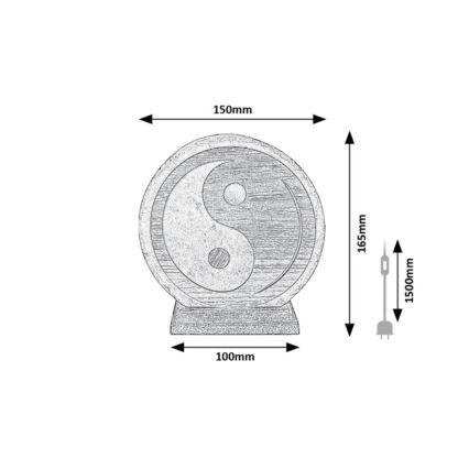 Rabalux - Salzkristalllampe 1xE14/15W/230V