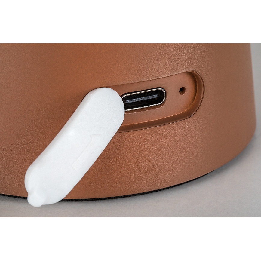 Rabalux - LED-Außenlampe, dimmbar, mit Touch-Bedienung, wiederaufladbar LED/1,5W/5V IP44 1200 mAh USB braun