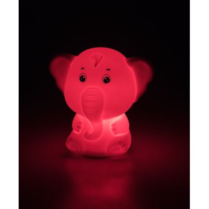 Rabalux - RGB-LED-Touch-Nachtlicht LED/0,05W/1xCR2032 Elefant