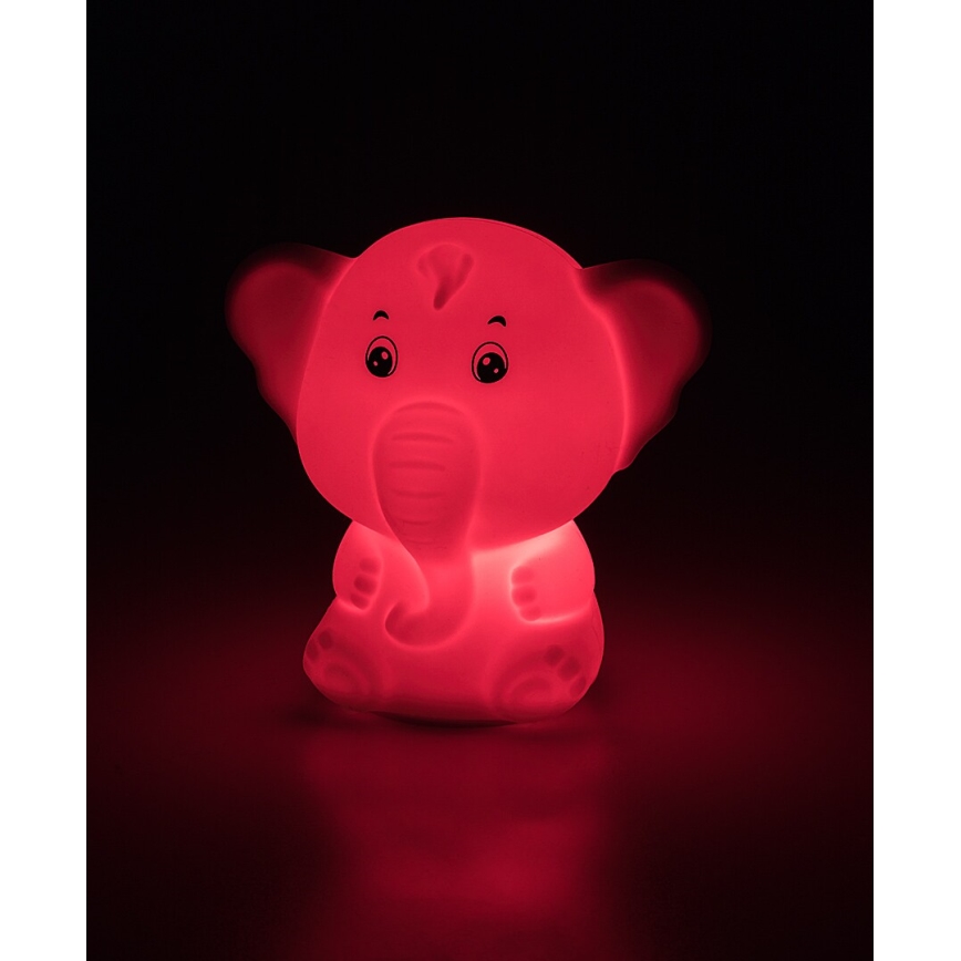 Rabalux - RGB-LED-Touch-Nachtlicht LED/0,05W/1xCR2032 Elefant