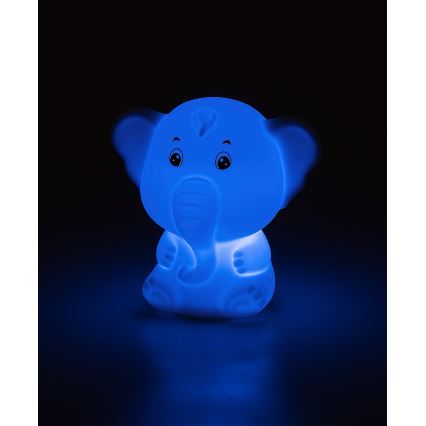 Rabalux - RGB-LED-Touch-Nachtlicht LED/0,05W/1xCR2032 Elefant