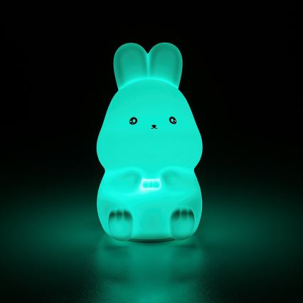 Rabalux - RGB-LED Touch-Nachtlicht LED/0,05W/1xCR2032 Kaninchen
