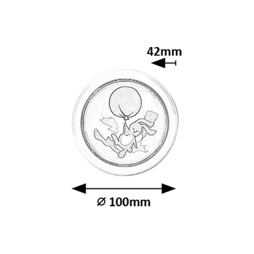 Rabalux - LED Kinder-Nachtlicht LED/0,3W/2xAA 6000K