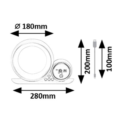 Rabalux - Tischleuchte mit Lautsprecher (LED RGB) LED/5W/230V
