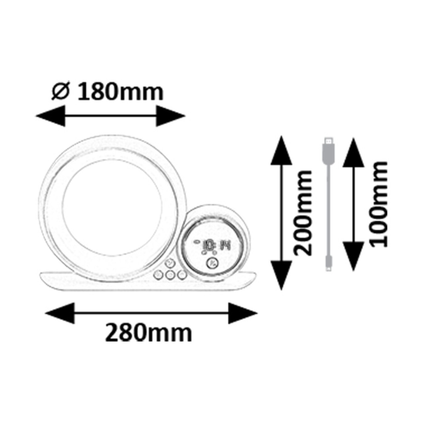 Rabalux - Tischleuchte mit Lautsprecher (LED RGB) LED/5W/230V