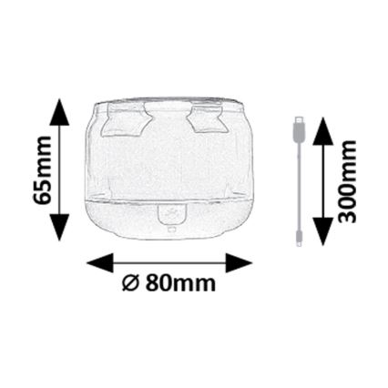 Rabalux - RGB Tischlampe mit Lautsprecher RGB/3W/3,7V 500mAh