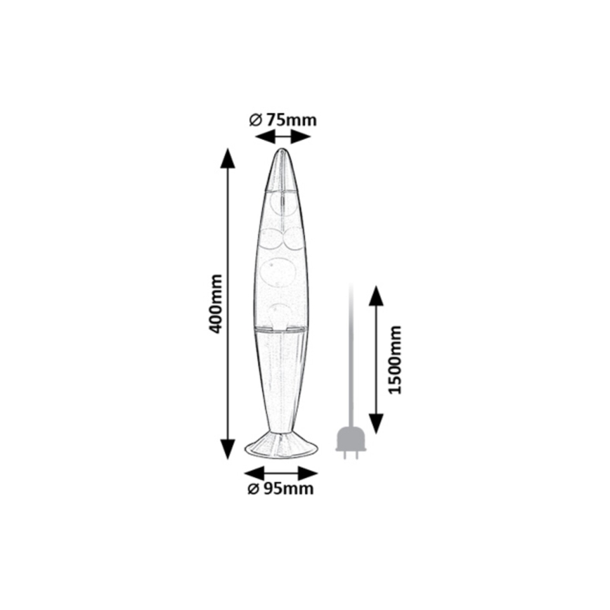 Rabalux - LED-Lavalampe LED/25W/230V
