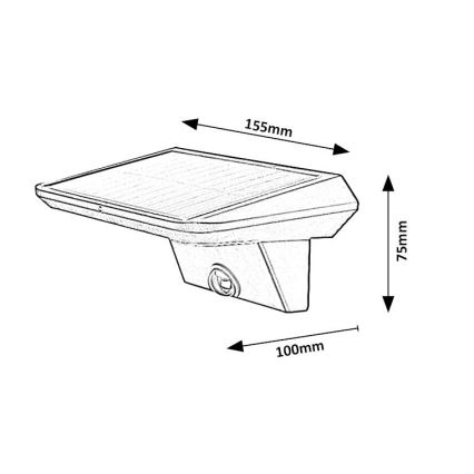 Rabalux – LED-Solarleuchte mit Sensor LED/10W/3,7V IP44