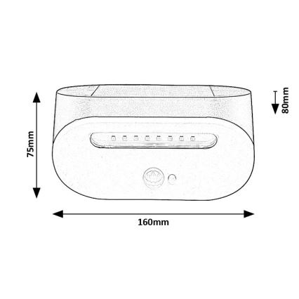 Rabalux – LED-Solarleuchte mit Sensor LED/3,2W/3,7V IP44