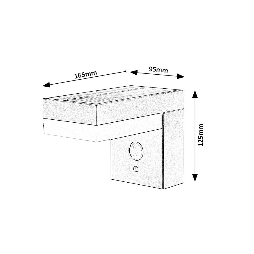 Rabalux – LED-Solarleuchte mit Sensor LED/6W/3,7V IP44