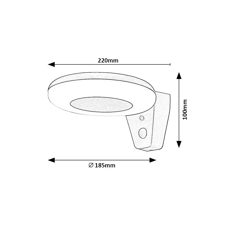 Rabalux – LED-Solarleuchte mit Sensor LED/4W/3,7V IP44