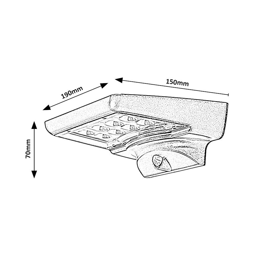 Rabalux – LED-Solarleuchte mit Sensor LED/4W/3,7V IP44