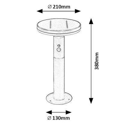 Rabalux – LED-Solarleuchte mit Sensor LED/10W/3,7V IP44