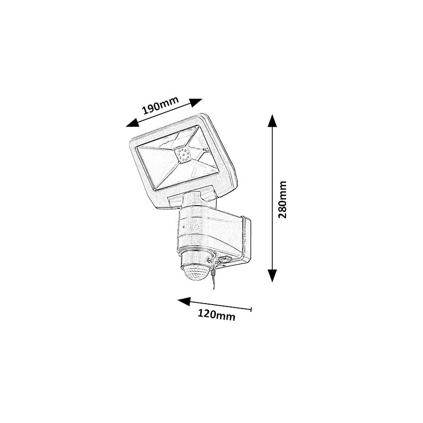 Rabalux – LED-Solarstrahler mit Sensor LED/5W/3,7V IP44